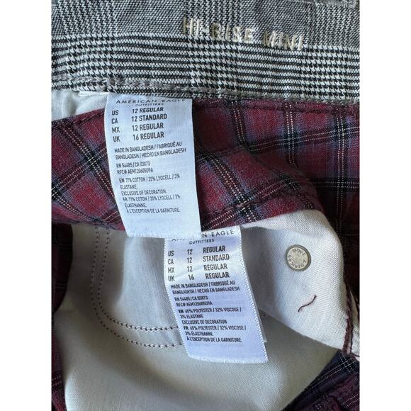 American Eagle High Rise Mini stretch skirts plaid black bundle of 2 size 12 - Picture 12 of 13
